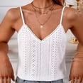 thumbnail image 5 of EHQJNJ Camisole Tops for Women Built in Padded Bra Women's Solid Color Hollow Lace Fashion Loose Slim Camisole Womens Tank Tops Camisole Tops for Women Cotton, 5 of 5