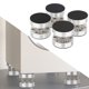 thumbnail image 1 of Paquete de 4 Altavoces con Soporte de Aislamiento de Clavos de Aluminio para Tocadiscos Perfecl Premium Duraderos Plata, 1 of 8