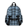 thumbnail image 3 of Blue and Black Checkered Pattern Backpack for School, Cute School Bag with Adjustable Shoulder Straps and Padded Back, 15.25"x11.5"x5.25", 3 of 5