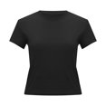 thumbnail image 4 of TAIAOJING Women’s Slim Tops Long Sleeve Round Neck Crop Top Tee Shirt Basic Solid Tight Slim Fit Cropped Shirt Workout Yoga, 4 of 6