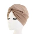 thumbnail image 1 of Turbante de estilo étnico, gorro cruzado de algodón de imitación, gorro de quimioterapia, gorro envolvente, 1 of 6