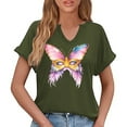 thumbnail image 6 of Neewe Women's T Shirts Summer Tops Simple Graphic Shirts Short Sleeve Vacation Casual Blouse Tee, 6 of 6