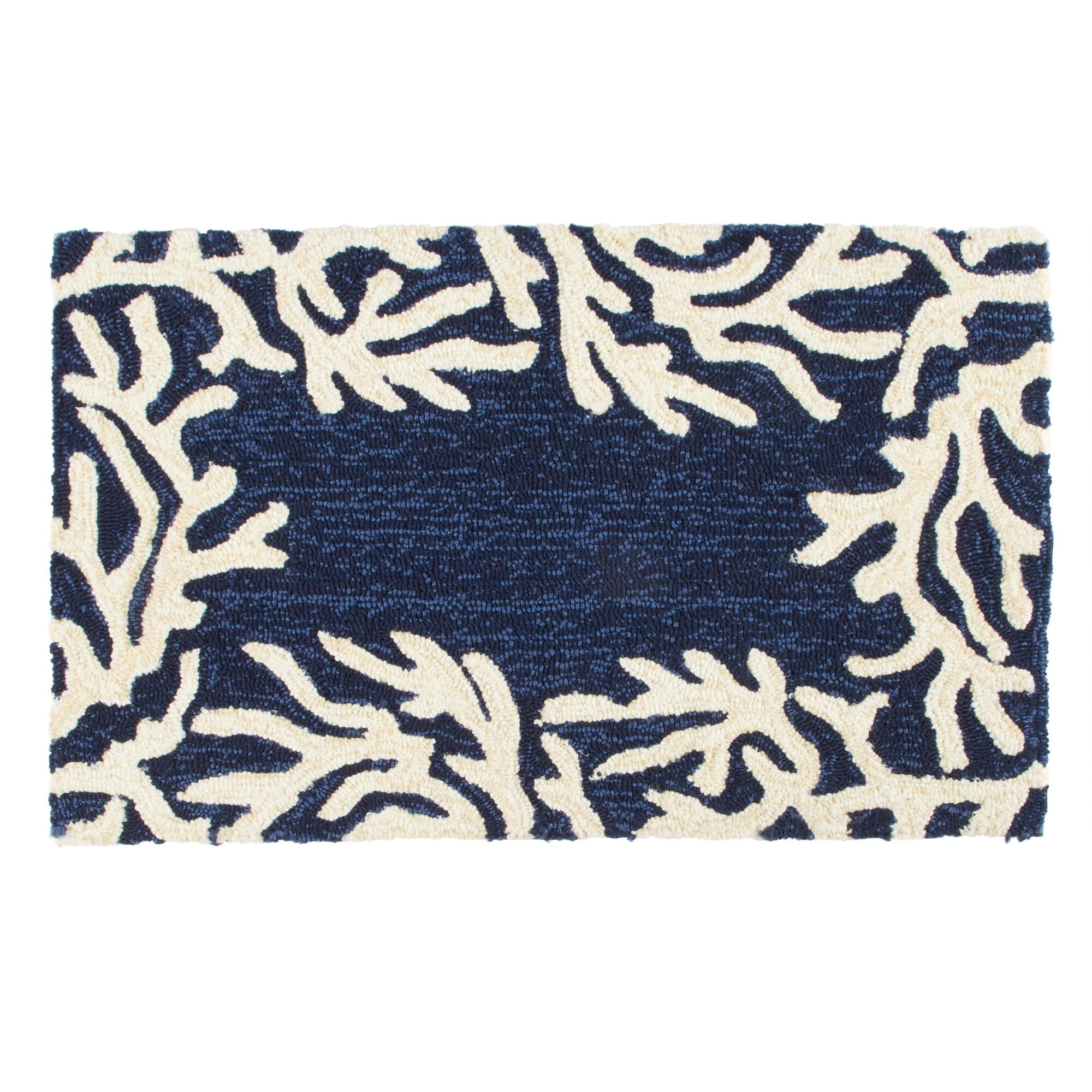 Coastal Living Seascapes Blue Sea Bed C Hooked All Weather Coastal Living Seascapes Blue Sea Bed C Hooked All Weather Accent Rug Com
