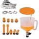 thumbnail image 1 of Spill-free Radiator Funnel Set Auto Coolant Flush Kit Radiator Spill Free Funnel 15pcs Antifreeze Funnel With Valve Switch, 1 of 5
