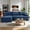 Blue, variant on Vanress 96 Inch Modular Sectional Couches for Living Room, Modern Boneless Sofa, Upholstered Deep Seat Cloud Couch, Corduroy Comfy L-Shape Sofas Couches, No Assembly, Black (Left Facing Chaise)