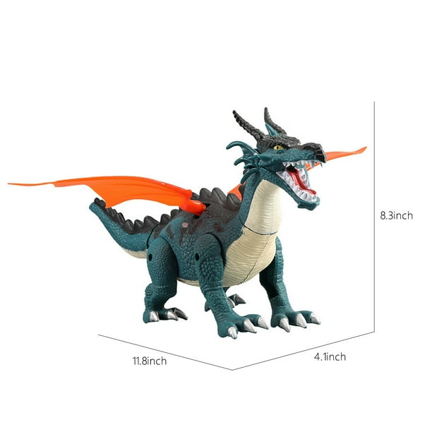 Robot Dragón Dinosaurio Andador Con Spray De Agua, Luces Y Sonidos – Juguete Interactivo Para Niños