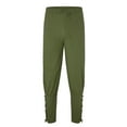 thumbnail image 6 of Riforla Cuff with Drawstrings Pants Solid Men's Ankle Pants Costume Banded Men's Pants Green XL, 6 of 9