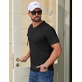 thumbnail image 3 of COOFANDY Mens V Neck T Shirts Cotton Short Sleeve Casual Summer Shirts Basic T Shirt, 3 of 6