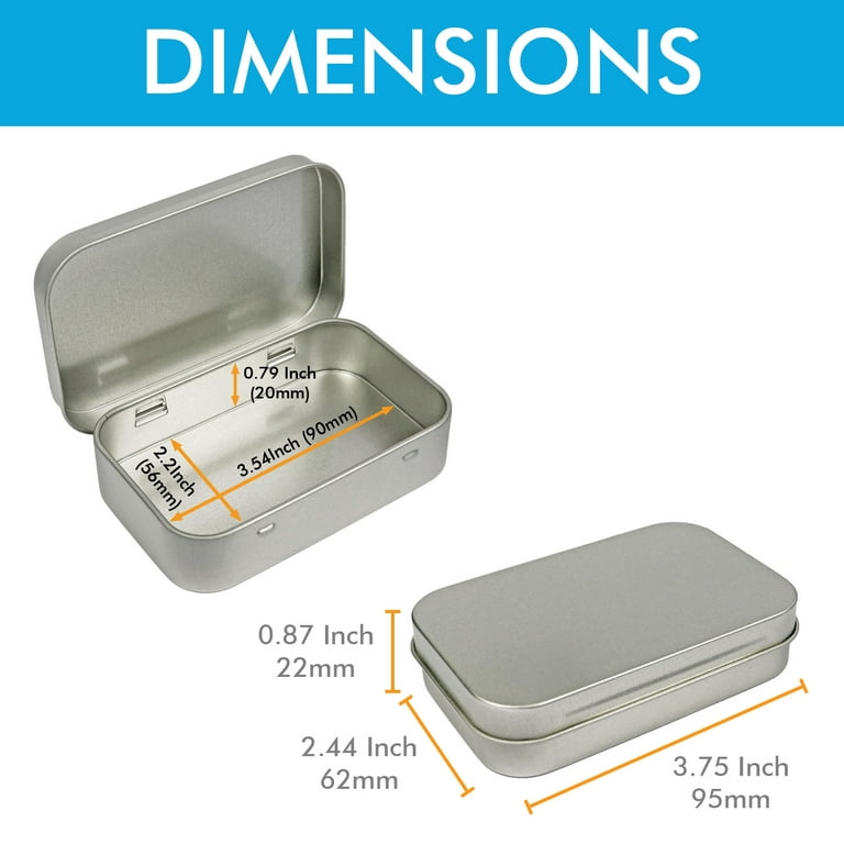 Metal Hinge Tin Container Mini Portable Small Storage Container