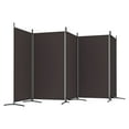 thumbnail image 5 of vidaXL 5-Panel Room Divider Brown 433x180 cm Fabric, 5 of 5
