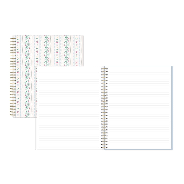 Blue Sky Notebook, 8x10, Strawberry Stripes, 160 Pages photo 4