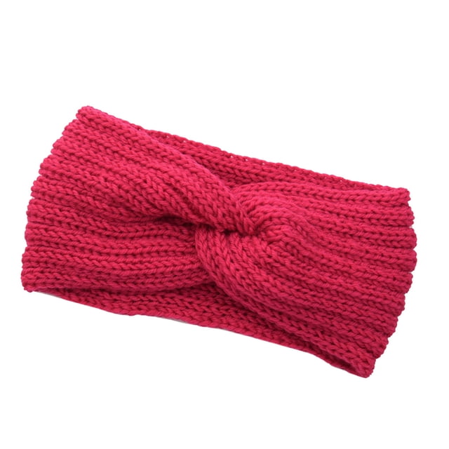Diadema de ganchillo Sonducket estilo simple Flexible transpirable banda para El sudor Rosa roja