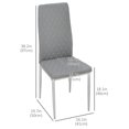 thumbnail image 3 of HOMCOM Set of a Dining Chairs Upholstery Seat with Steel Legs, 3 of 10