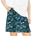thumbnail image 2 of Pounoo New 2025 Shorts for Girls 4-16 Casual Print Summer Shorts Elastic Waisted with Pocket Soft Satiny Girls Shorts 7-8, 2 of 5