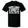 thumbnail image 2 of OXI T-Shirt - Woros Cannot Express, Basic Casual T-Shirt for Men's and Women Fleece T-Shirt Short Sleeve - Black 2X-Large, 2 of 3