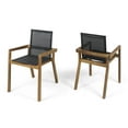 thumbnail image 7 of Noble House Belfast Wooden Mesh Patio Dining Arm Chair in Teak (Set of 2), 7 of 7