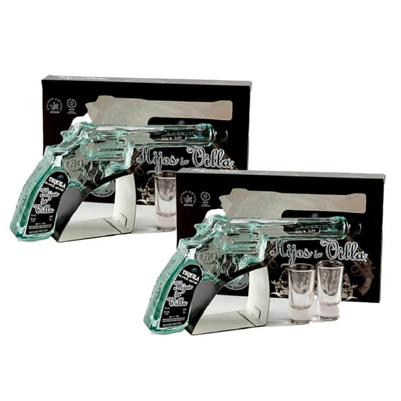 Duo Pack Tequila Hijos De Villa Blanco Edición Revolver 200ml
