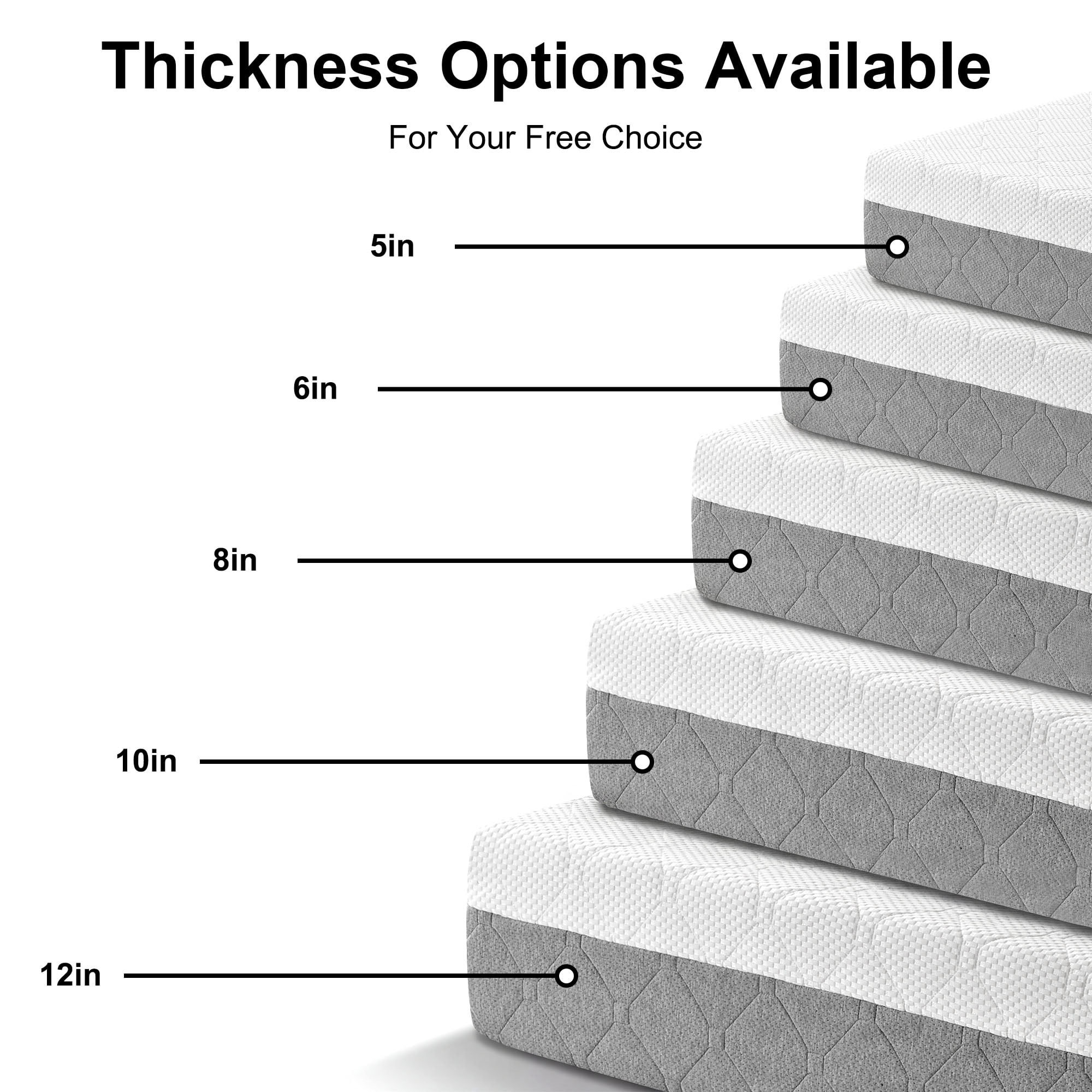 12 Inch King Size Medium Firm Mattress, with Gel Memory Foam for Cooling Night Sleep Pressure Relief & Comfort Sleep, CertiPUR-US Certified