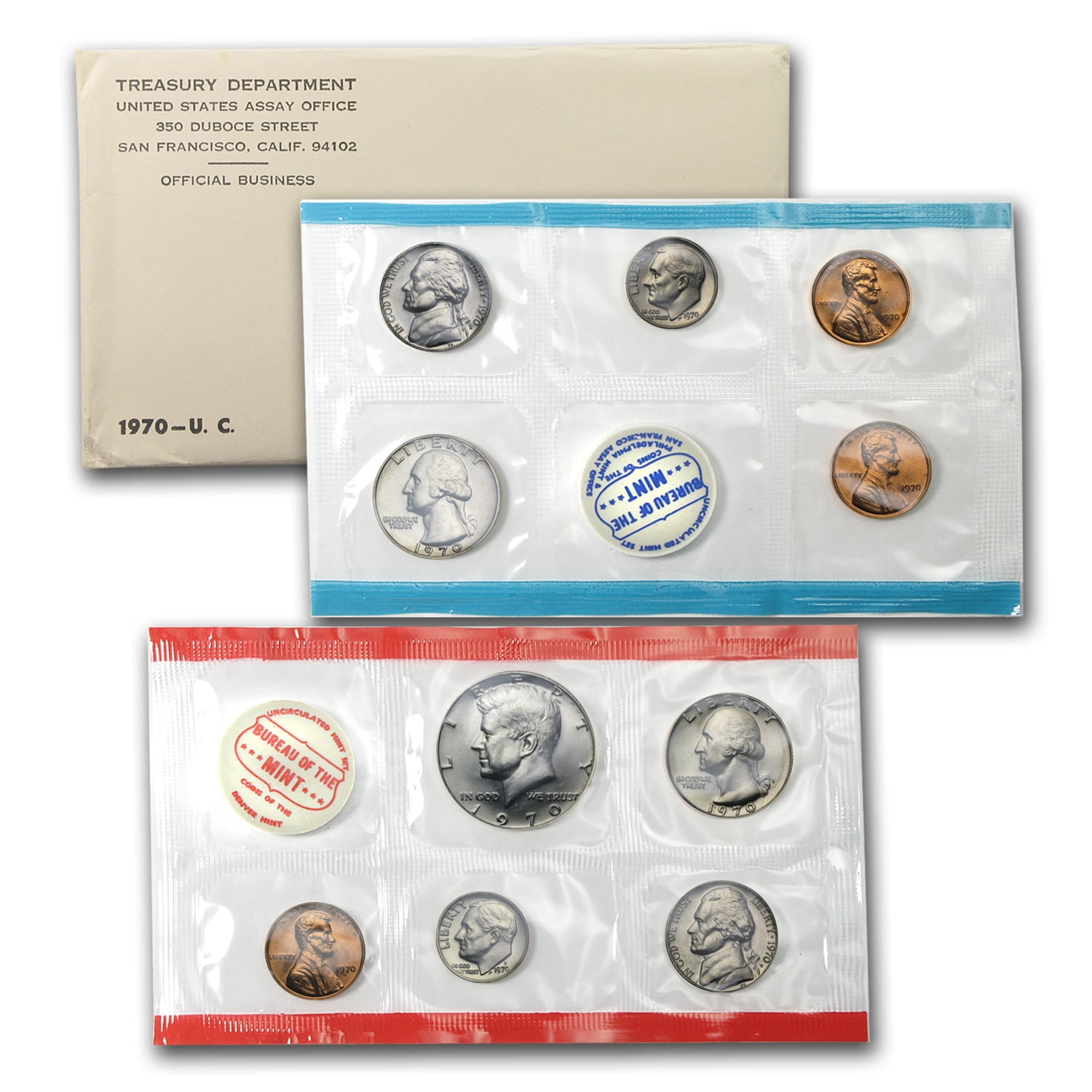 Details about   1972 Mint Set Original Envelope 11 Brilliant Uncirculated US Coins BU 