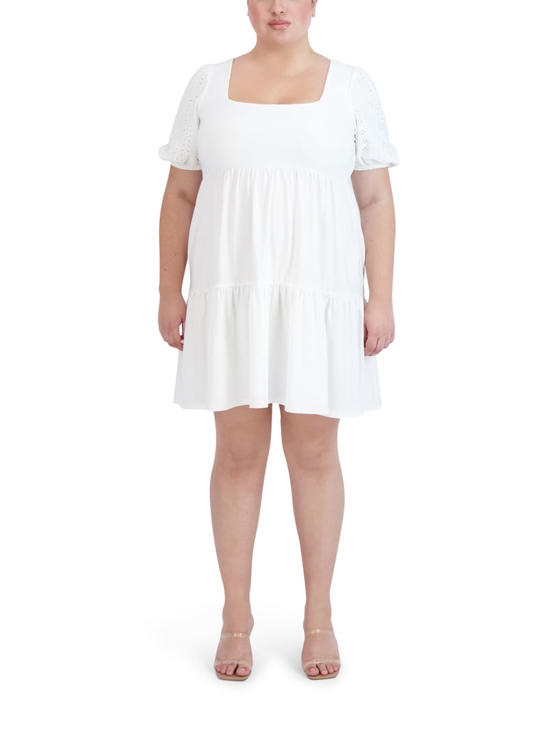 BCBG Paris women's Knit Eyelet Sleeve Dress - Comfortable Fashion -  Walmart.com