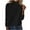 Black, variant on Women's Thick Stand Collar Pullover Sweater Loose Turtleneck Shoulder Insert Knit Top Warm Fleece Winter Casual Lazy Style