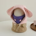 thumbnail image 2 of VNKIDY Kids Hats Children Winter Hood With Bunny Ears Design Warm Neck Gaiter Adjustable Drawstrings Cozy Hart for Boys Girls In Cold Weather Trendy Headwear, 2 of 3