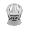 thumbnail image 3 of Tappio 360° Swivel Wicker Egg Basket Chair, Patio Chair Lounger Chair with 360° Swivel Base and Cushion for Outdoor, Indoor, Balcony, Backyard, Garden,  Silver Gray, 3 of 12