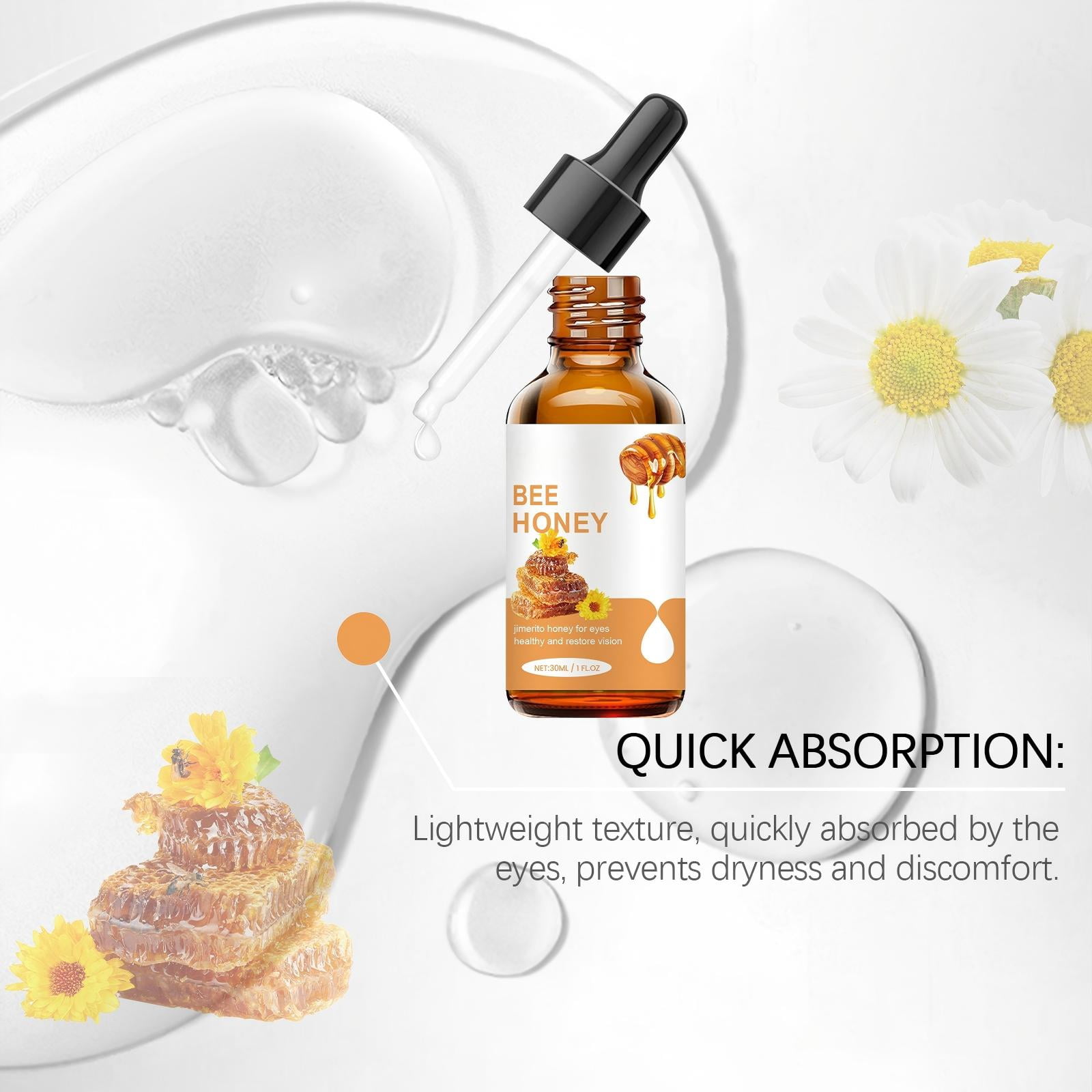 Alvantor Honey Eye Drops for Soothing Moisturizing and Dry Eye Relief - 1 fl oz