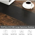 thumbnail image 5 of Tribesigns Modern Computer Desk, 70.8 x 31.5 inch Wood Office Desk for Home Office, Rustic Black, 5 of 5