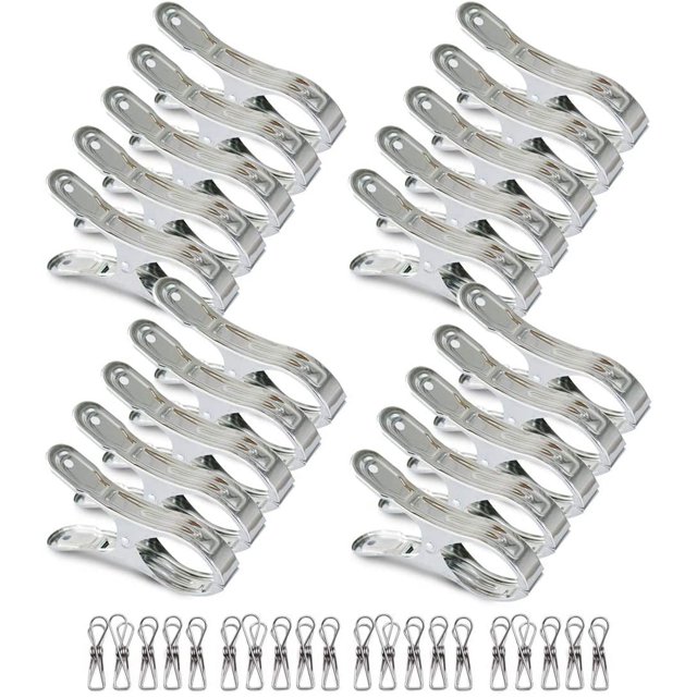 Pinzas grandes para ropa, 18 Uds., Clip para toalla de playa de acero inoxidable para toalla de playa, toallas, edredones, ropa, edredones, sábanas, alfombras, 12cm