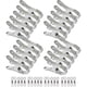 thumbnail image 1 of Pinzas grandes de acero inoxidable para ropa, 18 piezas, pinzas para toallas de playa de acero inoxidable para toallas de playa, toallas, edredones, ropa, edredones, sábanas, alfombras, 12 cm, 1 of 6