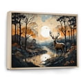 thumbnail image 2 of Designart "Simplistic Deer Elegance" Animals Deer Floater Framed Wall Art Prints, 2 of 5