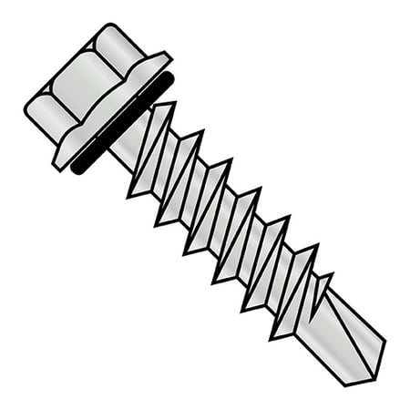 

12-14X3/4 Hex Flange Self Drill with Rubber Washer Full Thread Zinc 1000hours Salt Spray (Pack Qty 2 000) BC-1212KWWHC