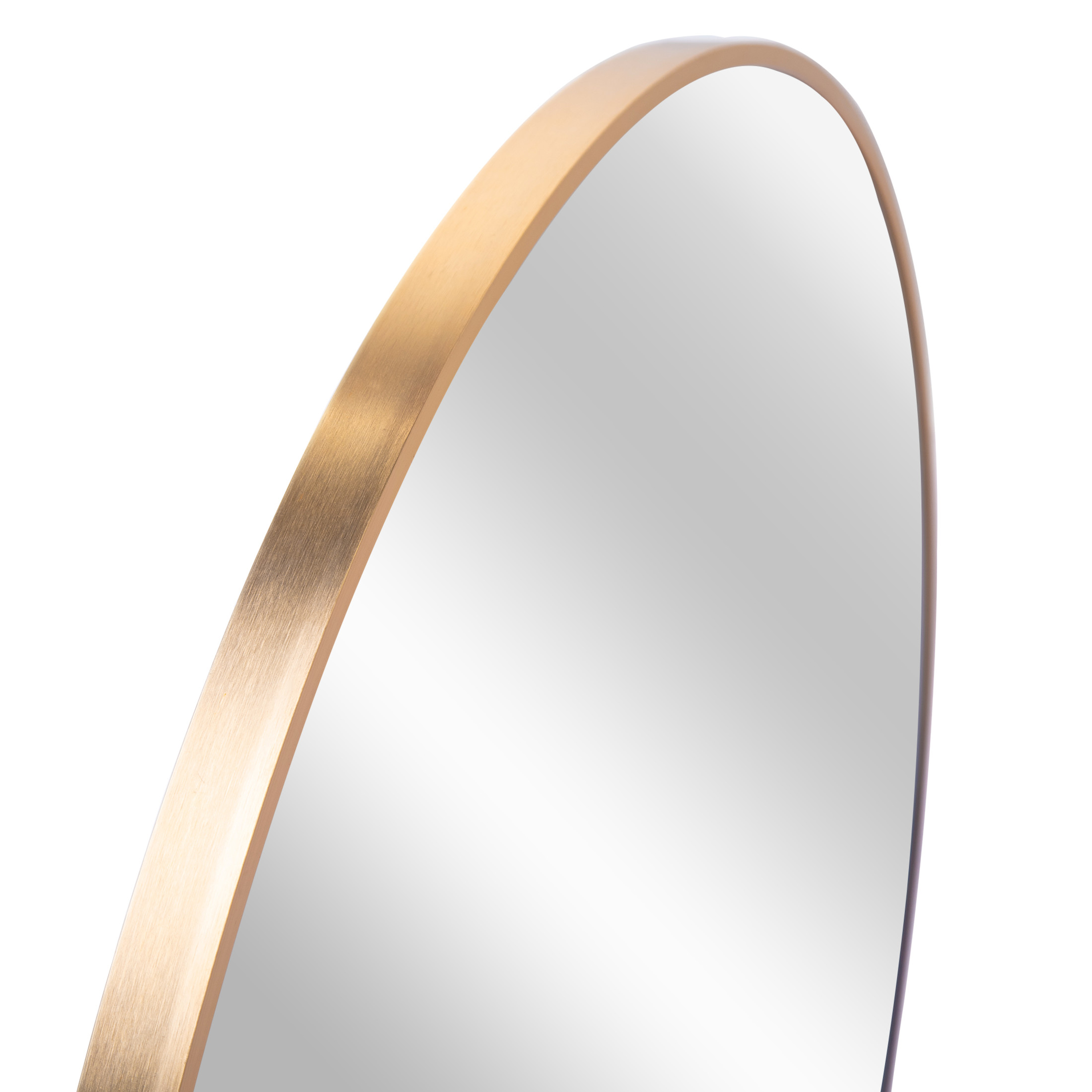 Noble House 42" Round Metal Wall Mirror, Vanity Mirror for Bathroom, Bedroom & Living Room, Gold