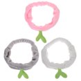 thumbnail image 1 of GOOHOCHY 3pcs maquillaje de felpa diadema cosmética lavado de la cara de la ducha de las bandas para el cabello de spa, 1 of 7