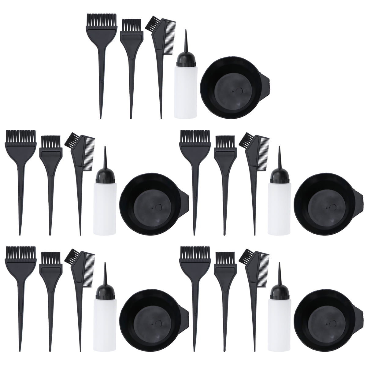 5 Sets of Hair Dyeing Tool Hair Coloring Bowl Dyeing Brushes Hair Oil