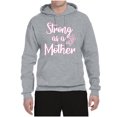 thumbnail image 2 of Wild Bobby, Strong as a Mother Mother's Day Unisex Hoodie Sweatshirt, Heather Grey, Small, 2 of 6