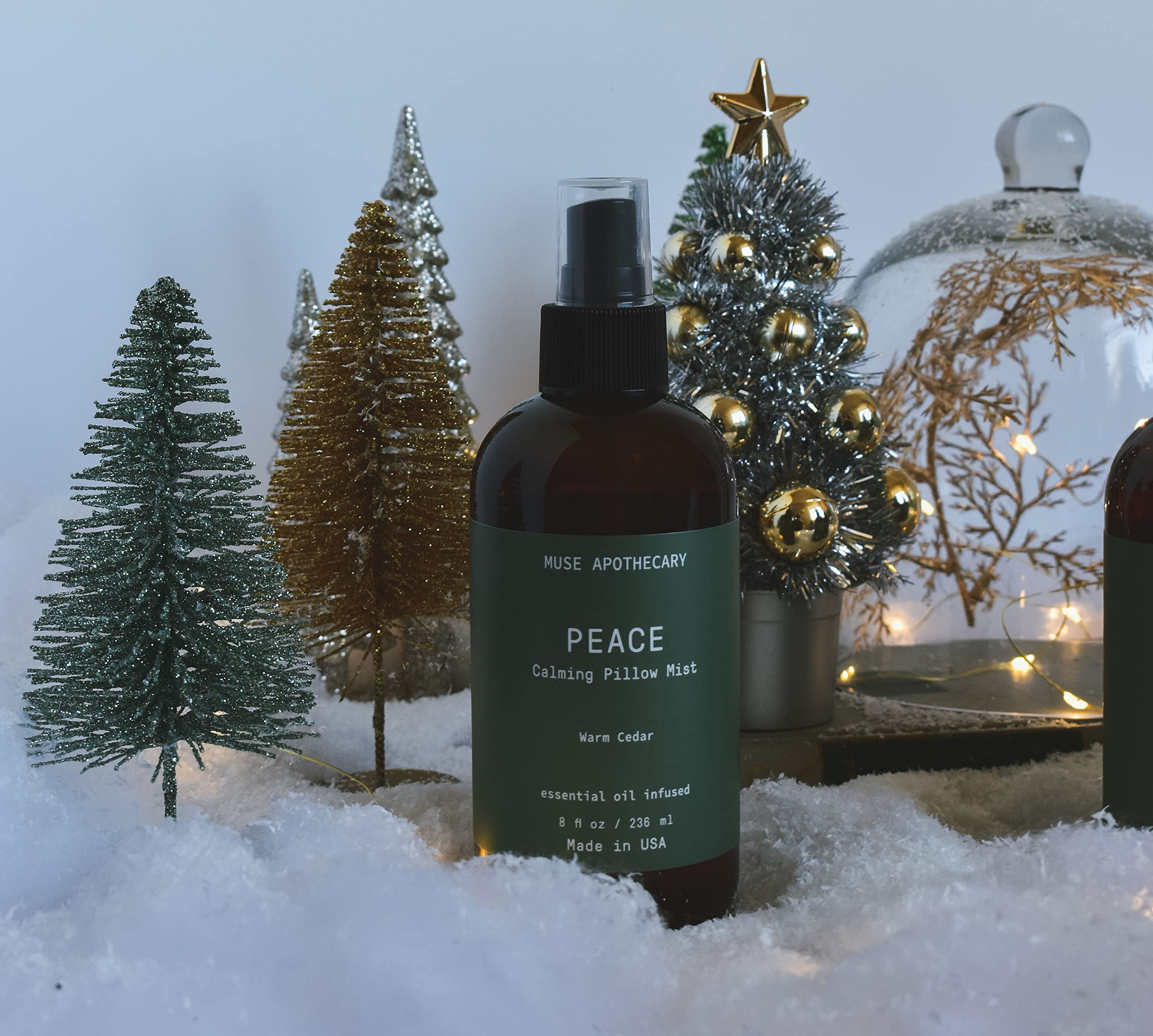 Muse Apothecary Pillow Ritual - Botanical Collection - Calming and Relaxing Pillow Mist, Linen and Fabric Spray - Infused with Natural Aromatherapy Essential Oils - 8 oz, Warm Cedar