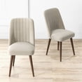 thumbnail image 4 of Aurelia Mid-Century Modern Velvet Dining Chair  in Beige (Set of 2), 4 of 7