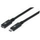 thumbnail image 1 of Cable de extensión USB Tipo C de Súper Velocidad Macho a Hembra, 50cm, Manhattan Manhattan USB 3.2 Gen 2, Tipo C Macho a Tipo C Hembra, 10 Gbps, 5 A, 50 cm (1.5 ft.), Negro, 1 of 2