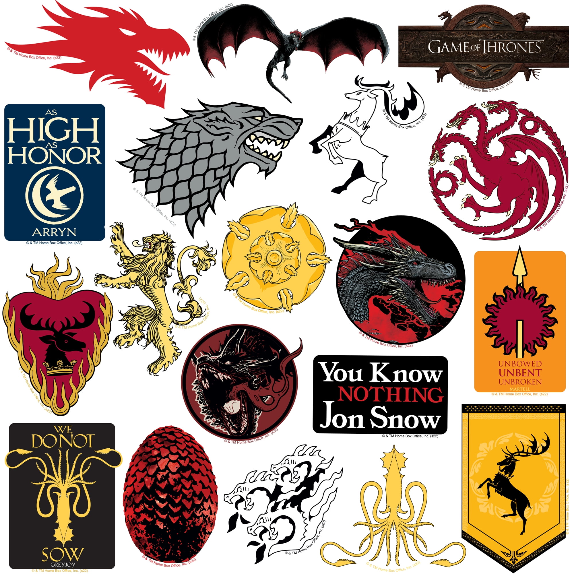 Game of Thrones House Stark Sigil Image Logo Peel Off Sticker