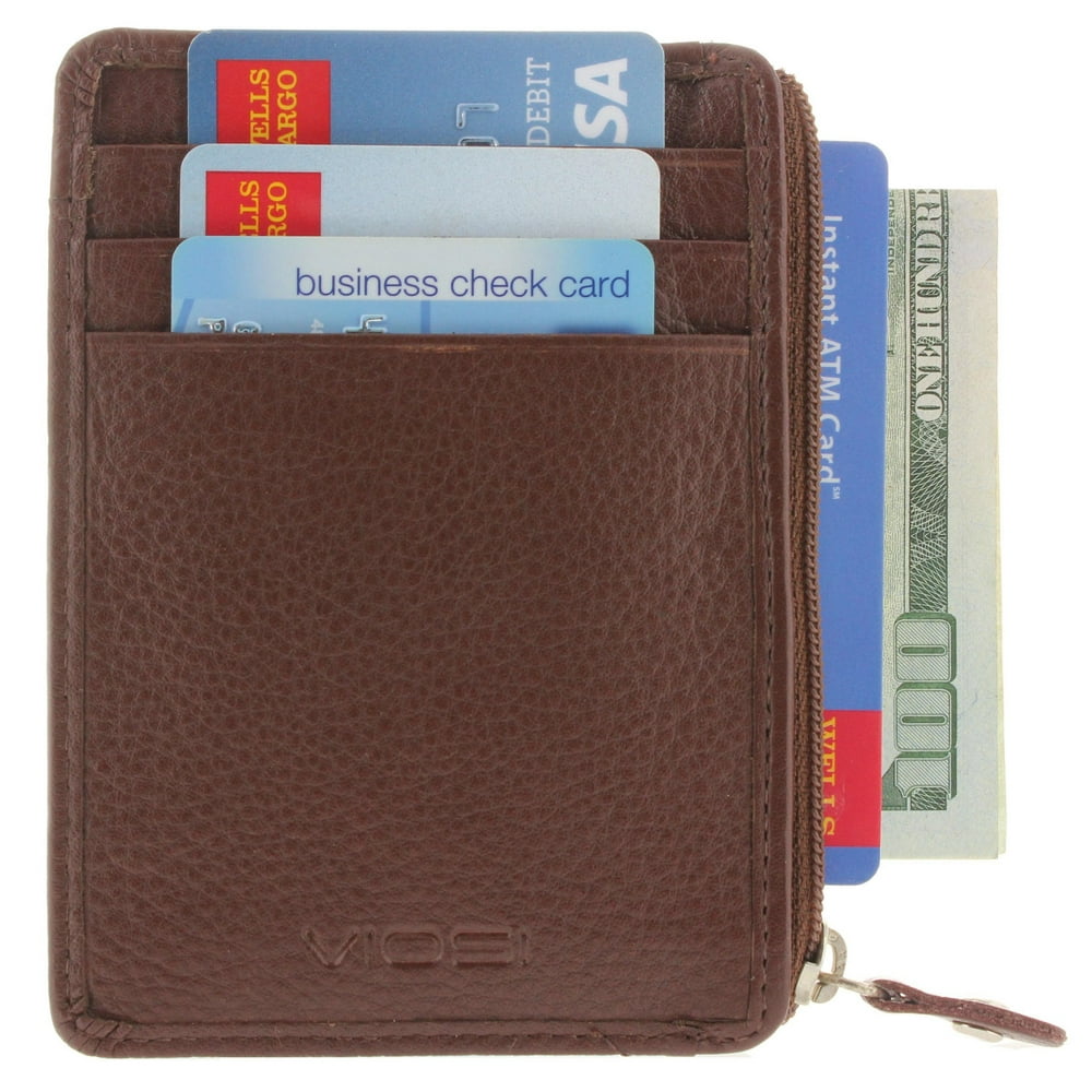 Viosi Viosi RFID Blocking Front Pocket Mens Leather Wallet with