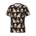 thumbnail image 5 of Vsdgher French Bulldog Print Men's Dry Fit Mesh Athletic Shirts Moisture Wicking Tennis T-Shirt Tops, 5 of 9