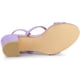 thumbnail image 5 of Sandalias de Tiras Talón Abierto Tacones Gruesos para Mujer Allegra K Púrpura 40, 5 of 6