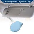 thumbnail image 3 of Unique Bargains Car Sunglasses Clip Magnetic Universal Sun Visor Eyeglasses Holder Clip PU Leather Blue 9x4.5cm 1 Pcs, 3 of 6