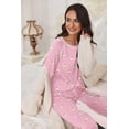 thumbnail image 5 of Ekouaer Pajamas Set for Women Soft Comfy Pjs Sets Long Sleeve Sleepwear Loungewear, 5 of 6