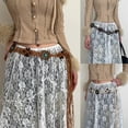 thumbnail image 3 of Aellinatey Bohemian Crochet Belt Self Knotted WaistBand Ethnic Waist Belt Women Waiststrap, 3 of 16