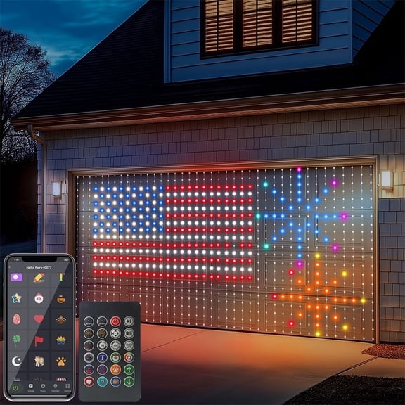 KANCOKIT Smart LED Curtain Lights, 400 LED Dynamic Pattern DIY Curtain Light 6.6 x 6.6ft with App & Remote Music Sync for Wall Bedroom Valentines Day Decor