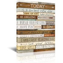 Inspirational Wall Art for Office Quotes Theme Decor Women Motivational Canvas Prints Framed Bathrooms Modern Size 12x16