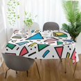 thumbnail image 3 of Yayeee Tablecloths 54" x 72" Rectangle Wrinkle Resistant Party Table Cover, Blue Triangles, 3 of 8